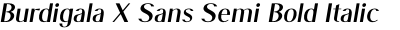 Burdigala X Sans Semi Bold Italic